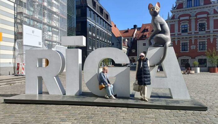 dr hab. Małgorzata Kamińska oraz dr Elżbieta Mudrak w Rydze