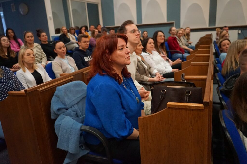 Studenci w trakcie spotkania z Prezydentem Płocka