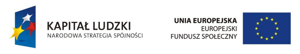 Logo Kapitał Ludzki i flaga UE Europejski Fundusz SPołeczny